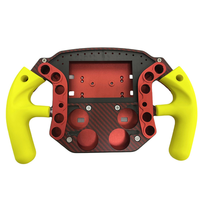 acheter Plaque de volant de jeu en fibre de carbone, volant de simulateur de course automobile en fibre de carbone forgée avec poignées en silicone fabrication en ligne
